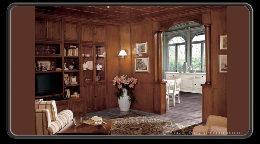 stilno pohištvo narejeno po meri, klasični kabinet