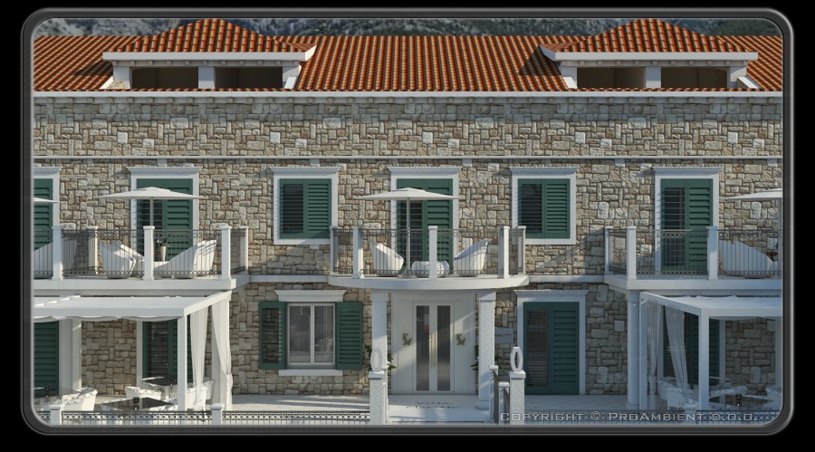 hotel villa fasada kamen dalmacija