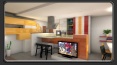 HD Video predstavitev - kuhinja, dnevna in jedilnica v enem prostoru