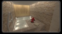 3D Vizualizacija hiše notranji bazen, 3D rendering