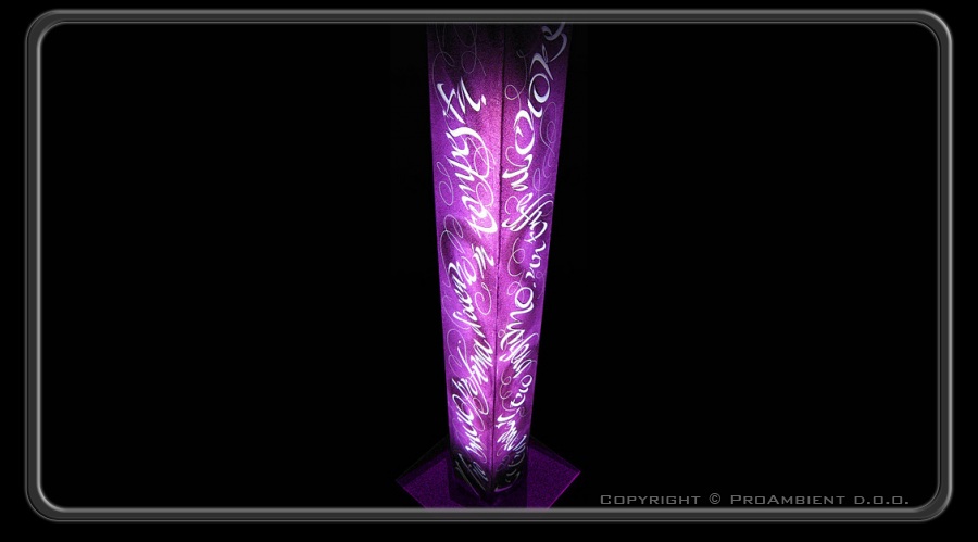 kaligrafska dekorativna svetilka   Loredana zega