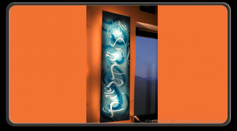 stenska kaligrafska svetilka