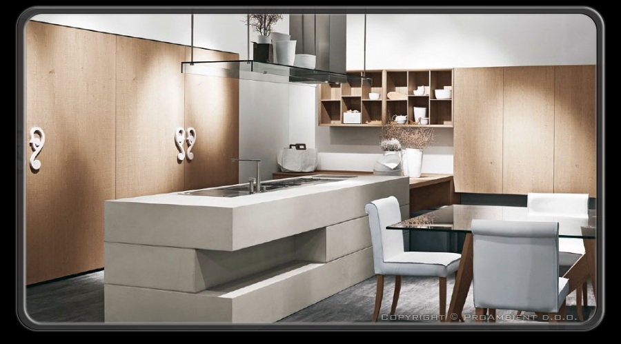 Masivna kuhinja, masivno pohištvo, notranja oprema