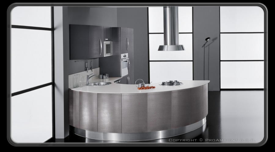 elitne kuhinje z srebrno folijo srebrne kuhinje