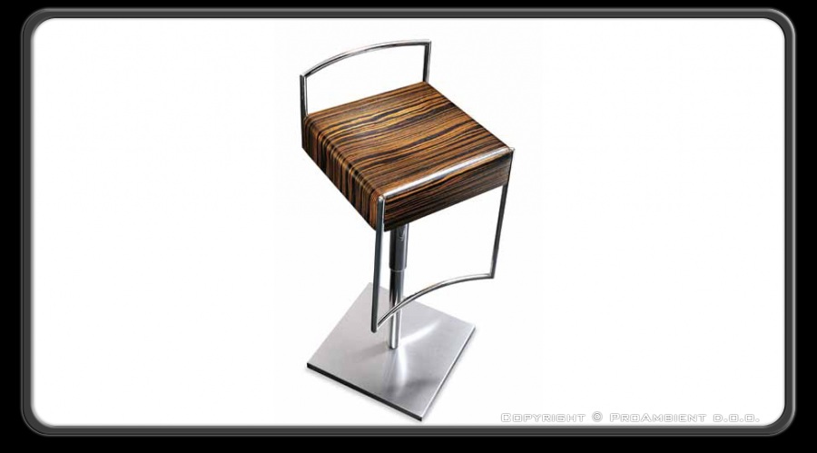 furniran barski stol zebrano