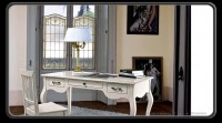 klasična pisalna miza rustična bela
